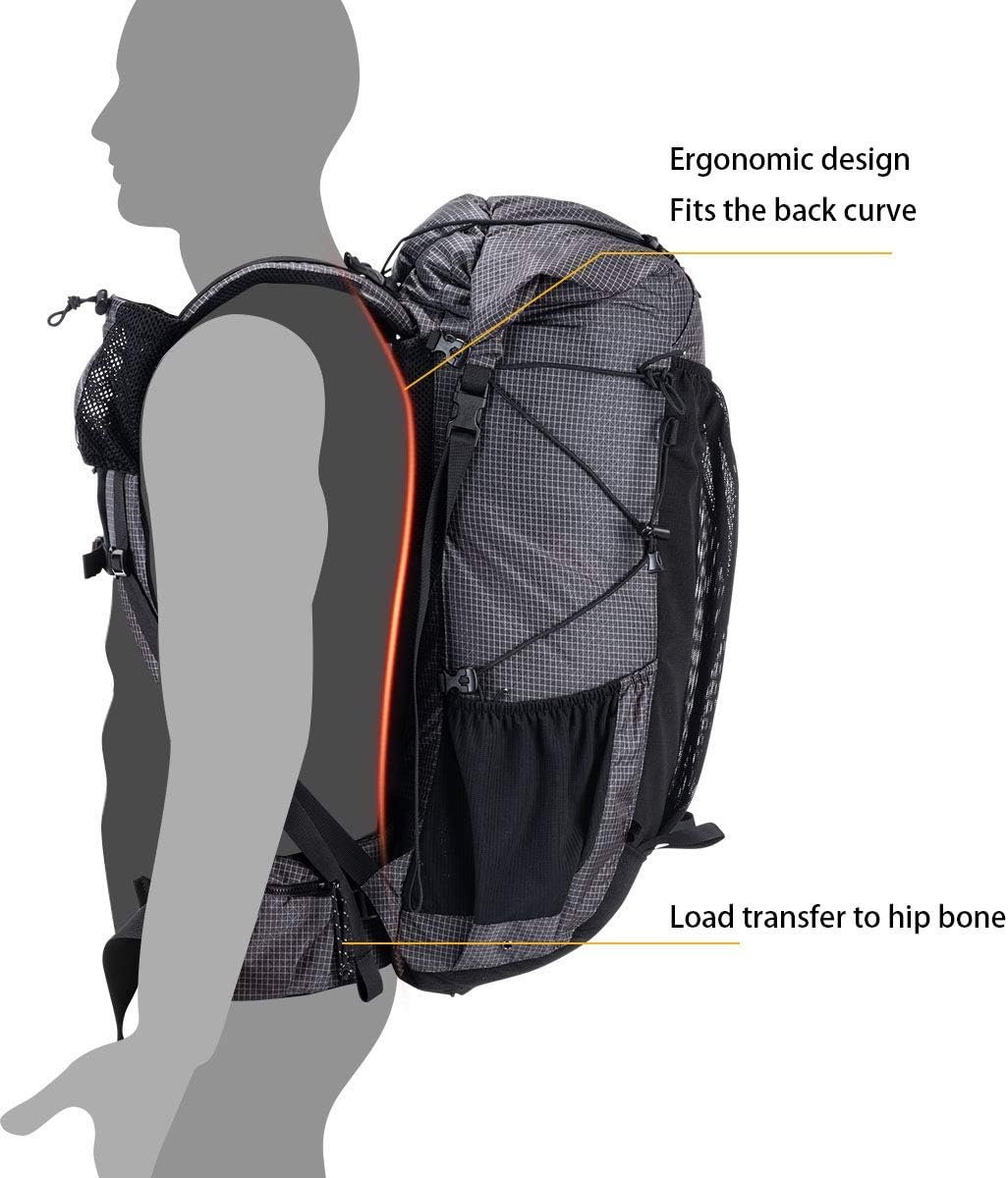 Naturehike 65L Internal Frame Hiking Backpack for Outdoor Camping Travel Backpacking, Ultralight Backpack for Adults - Image 3