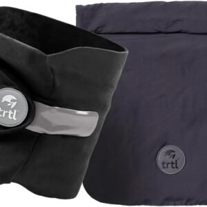 trtl Pillow – Scientifically Proven, Super Soft Neck Support Travel Pillow for Airplanes – Lightweight and Machine Washable – Ergonomic Design for Traveling on Flights, Cars, and Trains – Black