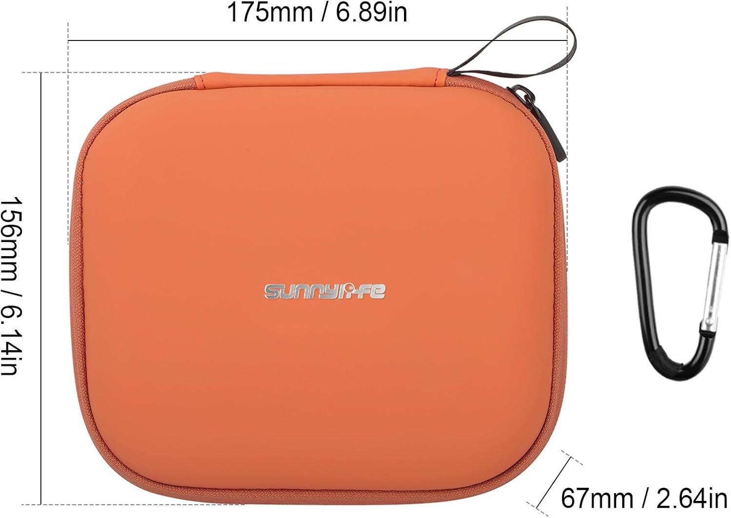 Sunnylife Carrying Case for DIJ NEO Drone, Portable Storage Travel Bag Case with Carabiner Hook for DJI NEO Drone and Accessories Protection, Orange - Image 7