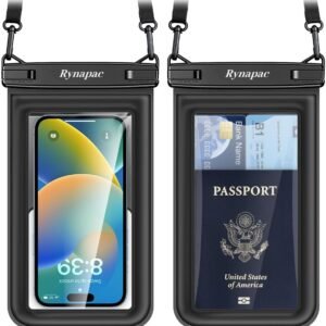 [Up to 8.5″] Floating Waterproof Phone Pouch 2 Pack – Floatable Waterproof Phone Case with Lanyard for iPhone 17 16 15 Pro Max, Galaxy S25 S24 Ultra, IPX8 Cellphone Dry Bags, Beach Vacation Essentials