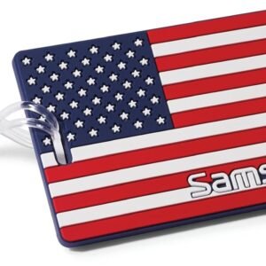 Samsonite Designer Luggage ID Tag, American Flag, One Size