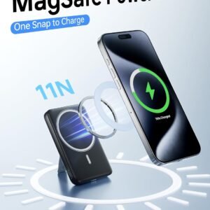for Magsafe Portable Charger,10000mAh Wireless Magnetic Power Bank with USB C Charging and stand, Travel Essential for Magsafe Battery Pack Compatible with iPhone 17/air/16/15/14/13/12 Series