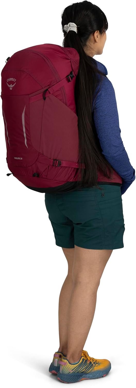 Osprey Hikelite 28L Lightweight Hiking Backpack - Durable Travel Daypack with Rain Cover for Men and Women, Chameleon/Black, S/M - Image 13