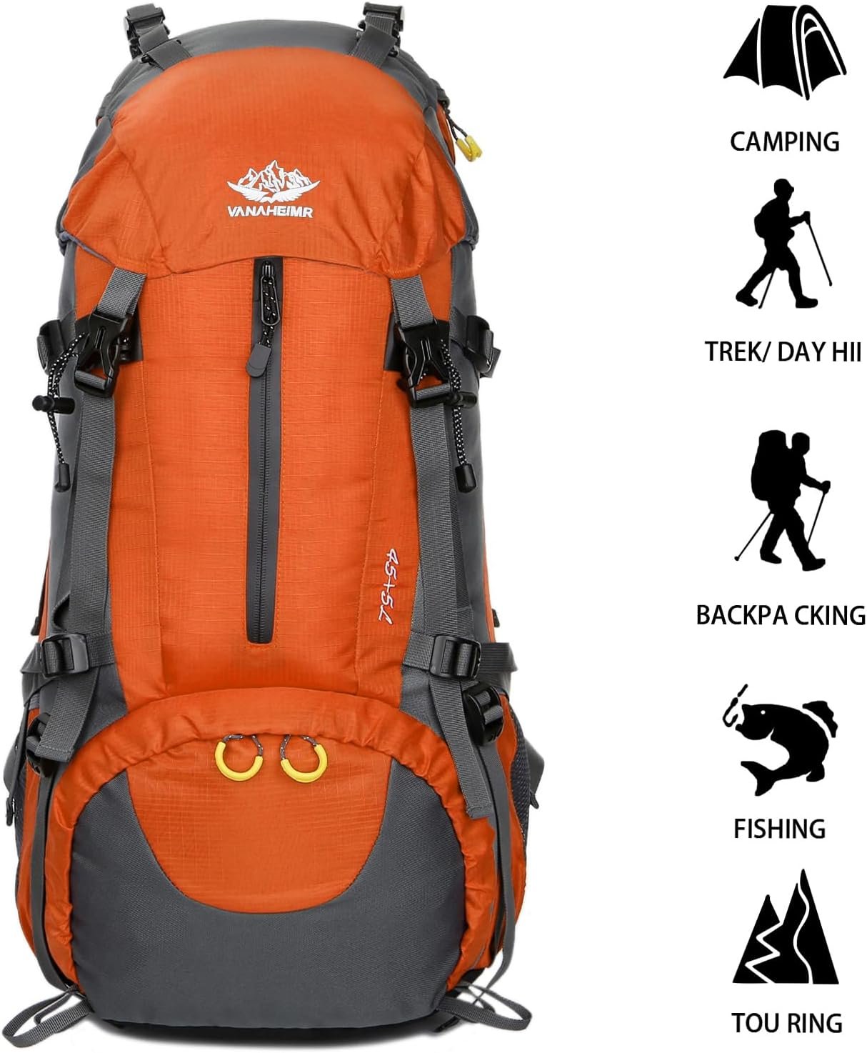 Esup 50L Hiking Backpack Men Camping Backpack with rain cover 45l+5l Lightweight Backpacking Backpack Travel Backpack - Image 2