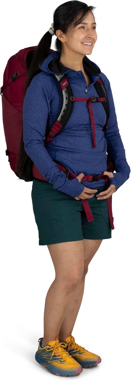 Osprey Hikelite 28L Lightweight Hiking Backpack - Durable Travel Daypack with Rain Cover for Men and Women, Chameleon/Black, S/M - Image 12