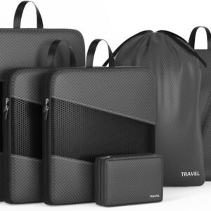 Compression Packing Cubes for Suitcases, UNTIFUL 6 Set Travel Organizer Cubes for Travel Essentials