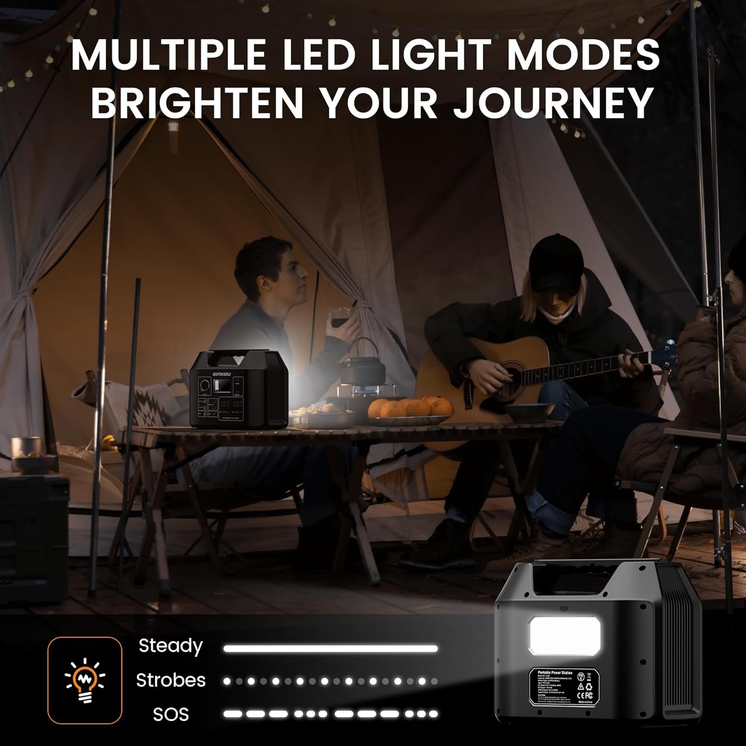 SinKeu Portable Power Station 80000mAh, 256Wh LiFePO4 Battery Backup,300W AC Outlets, Solar Generator for Hurricane Emergency Outdoor Camping RVs Home - Image 7