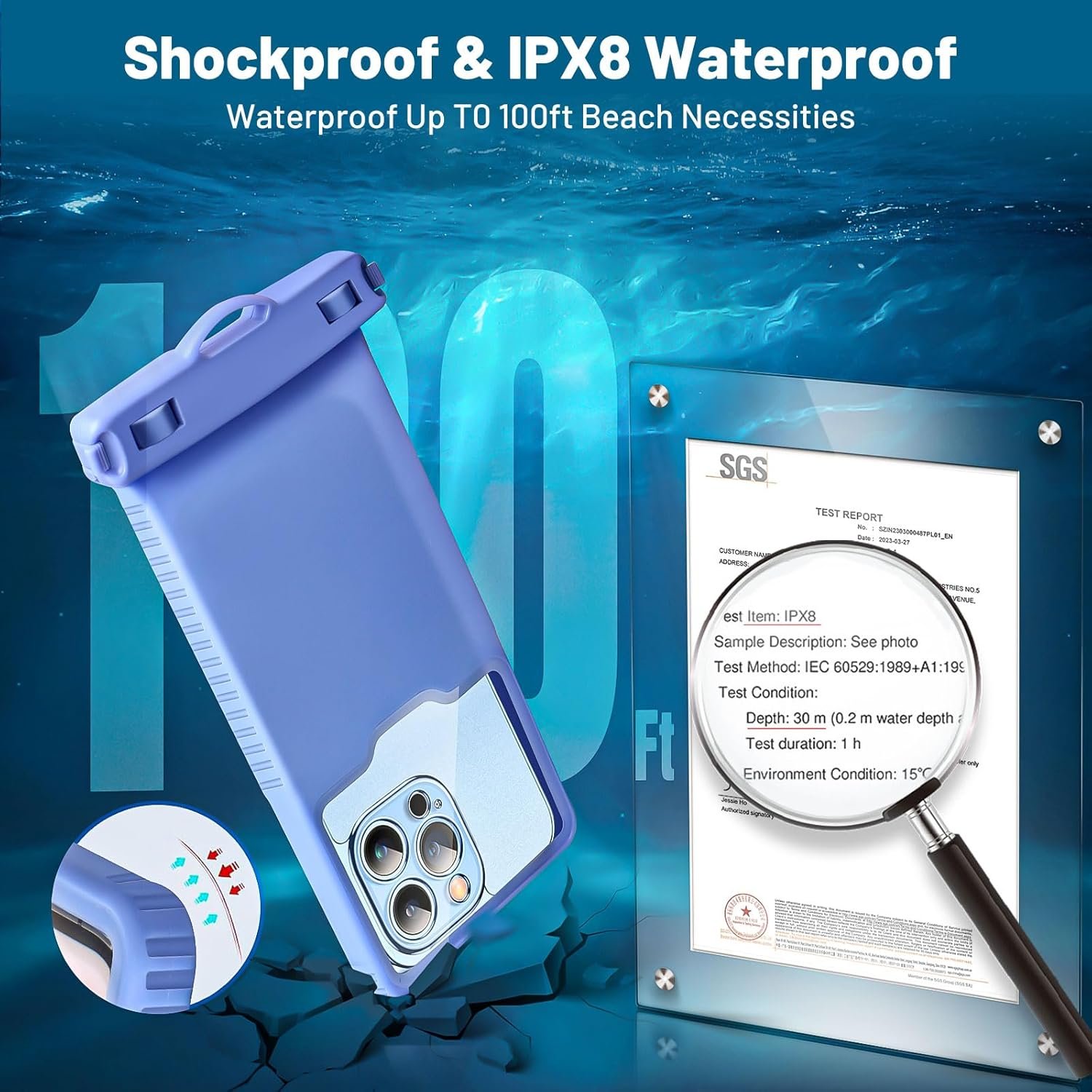 Niveaya IPX8 Waterproof Phone Pouch Case Compatible for iPhone 17 16 15 14 13 12 Pro Max Up to 7", Cruise Ship Essentials Must Haves Dry Bag for Vacation Beach Travel Kayak Accessories - Image 3