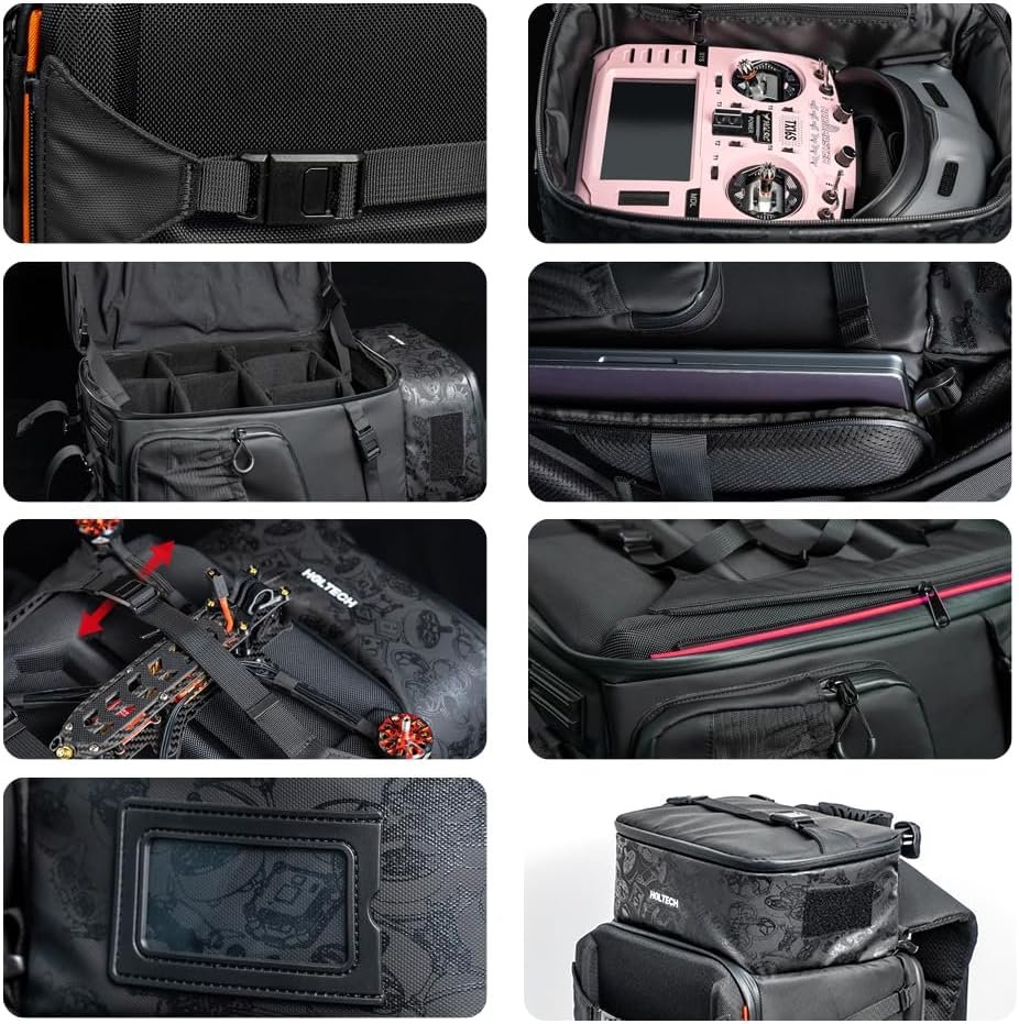 HGLRC FPV Drone Backpack Case Shoulder Bag for FPV Racing Quadcopter Drone and Parts for DJI FPV Combo - Image 3