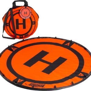 Hoodman 5 Foot Weighted UAV Drone Landing Pad fits Inspire 3, Inspire 2, Inspire 1, No Stakes Required, collapses to 1/3 of deployed size