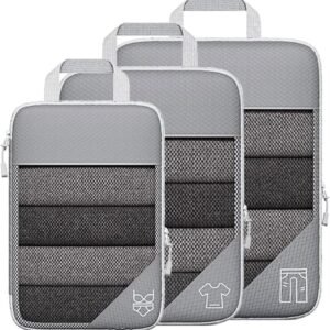 3/6PCS Compressed Packing Cubes Travel Storage Set With Shoe Bag Mesh Visual Luggage Portable Lightweight