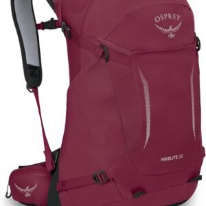 Osprey Hikelite 28L Lightweight Hiking Backpack – Durable Travel Daypack with Rain Cover for Men and Women, Chameleon/Black, S/M