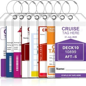 Cruise Luggage Tag Holder, Cruise Luggage Tag Holder can be Used for 2025Carnival, NCL, MSC Cruises, and Princess Ships Offer