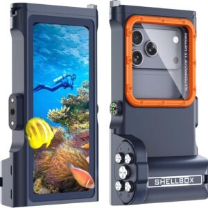 Beasyjoy Waterproof Phone Case, Underwater Snorkeling Diving Case for iPhone 16/15/14/13/12 Pro Max Samsung Galaxy S25/S24/S23 Ultra, Professional Scuba Dive Housing for Underwater Photo & Video, Blue