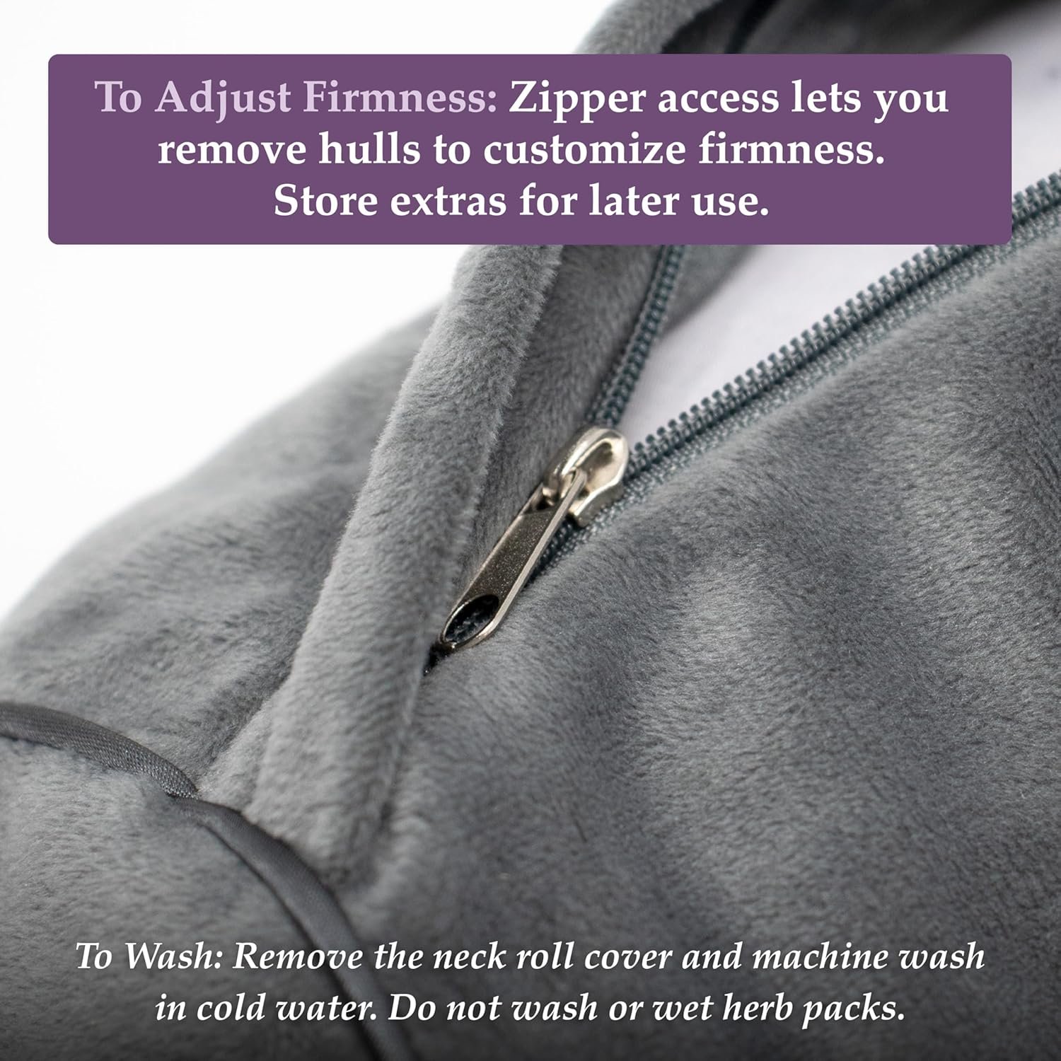 Dreamtime Neck Roll Pillow, Buckwheat Filling, Soothing Lavender Scent, Neck Pillow for Great Sleep - Image 4