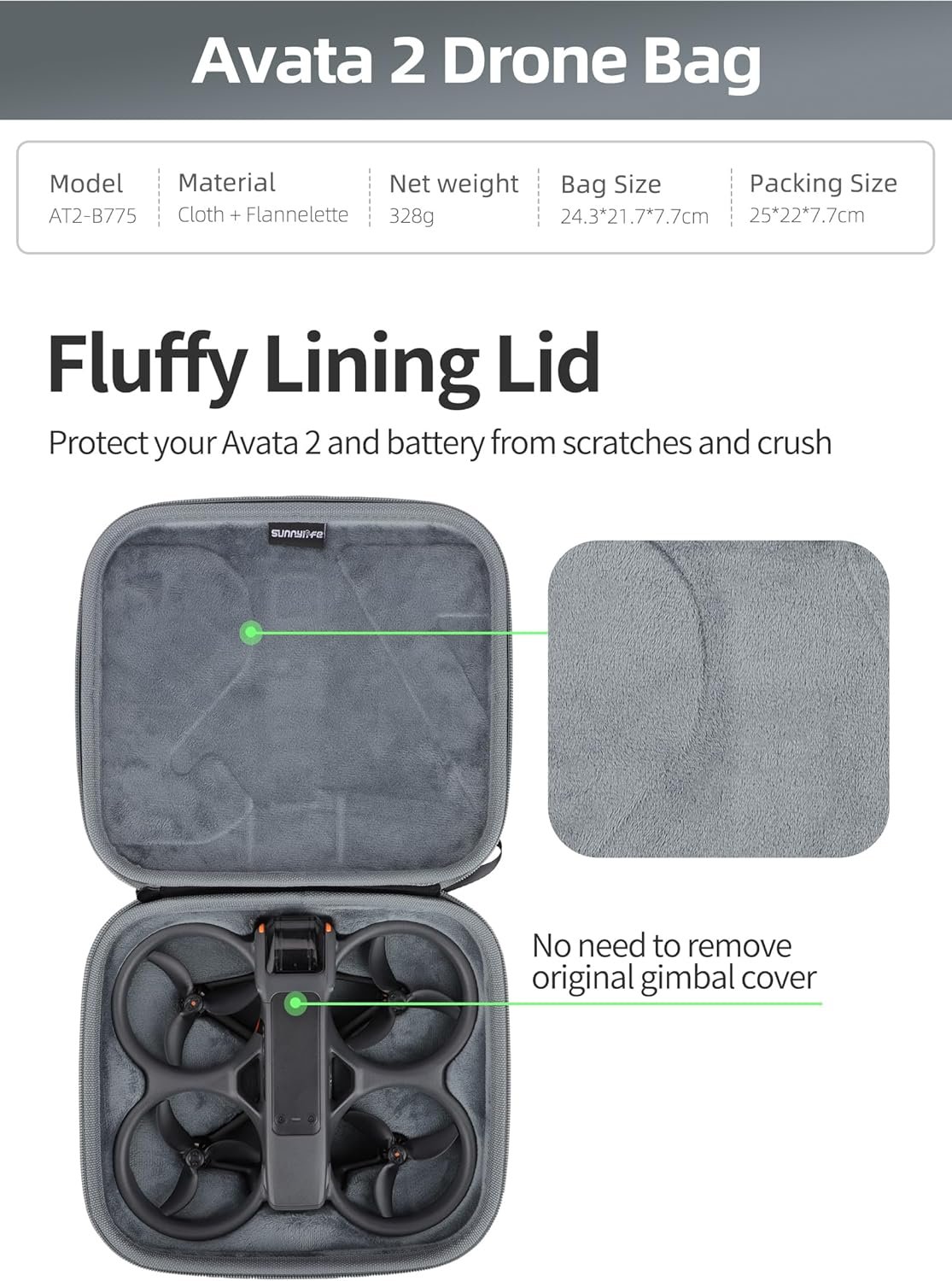 Carrying Case for DJI Avata 2 Drone, Portable Travel Storage Bag for DJI Avata 2 Accessories - Image 2