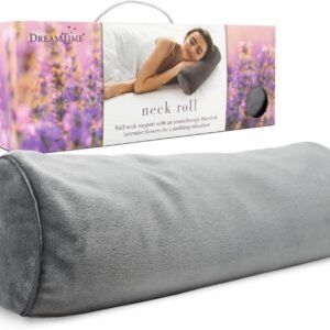 Dreamtime Neck Roll Pillow, Buckwheat Filling, Soothing Lavender Scent, Neck Pillow for Great Sleep