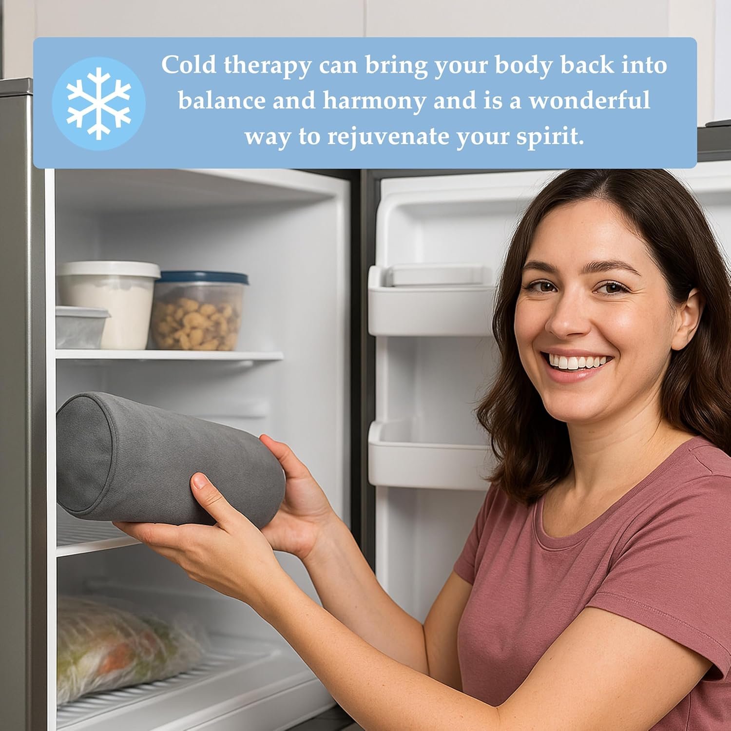 Dreamtime Neck Roll Pillow, Buckwheat Filling, Soothing Lavender Scent, Neck Pillow for Great Sleep - Image 5