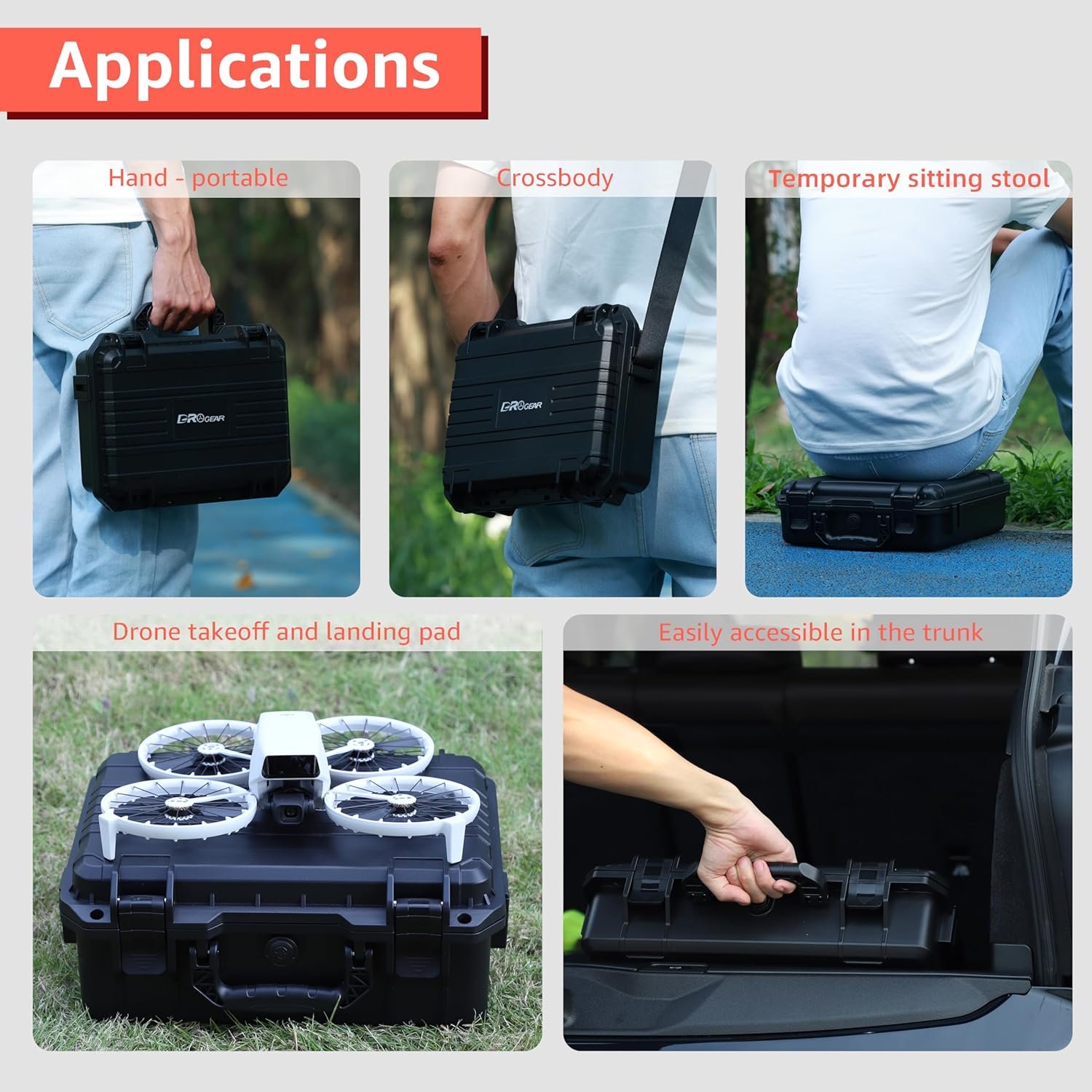 Travel Hard Case for DJI Flip, Fly More Combo | Holds Up to 7 Batteries, Fits Drone, DJI RC 2 / RC-N3 Remote Controller, Charging Hub & Accessories | IP67 Waterproof, Shockproof, Dustproof - Image 7