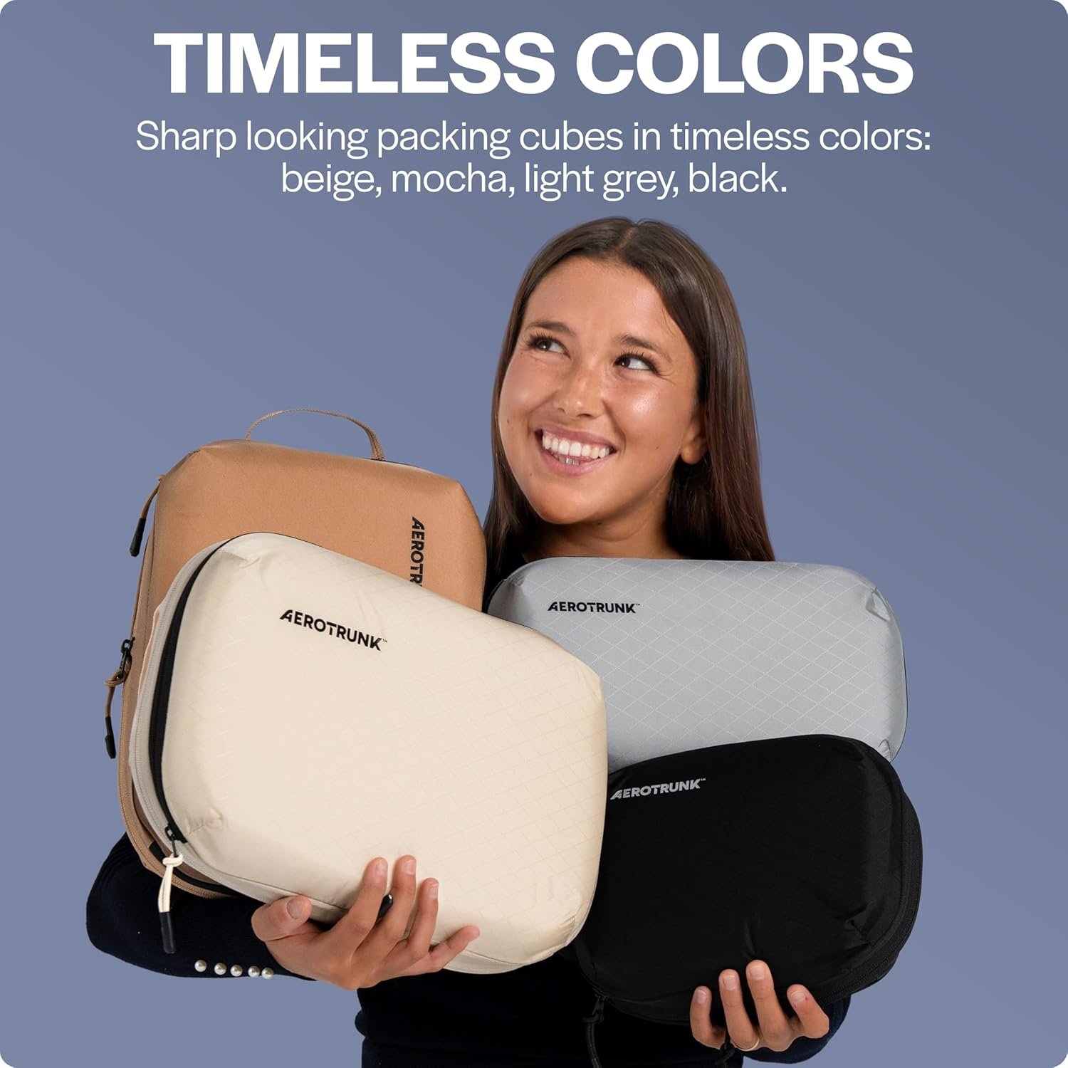 Aerotrunk Ultralight Compression Packing Cubes - Lightweight Travel Organizers for Suitcases and Luggage (6-Pack, Mocha) - Image 5