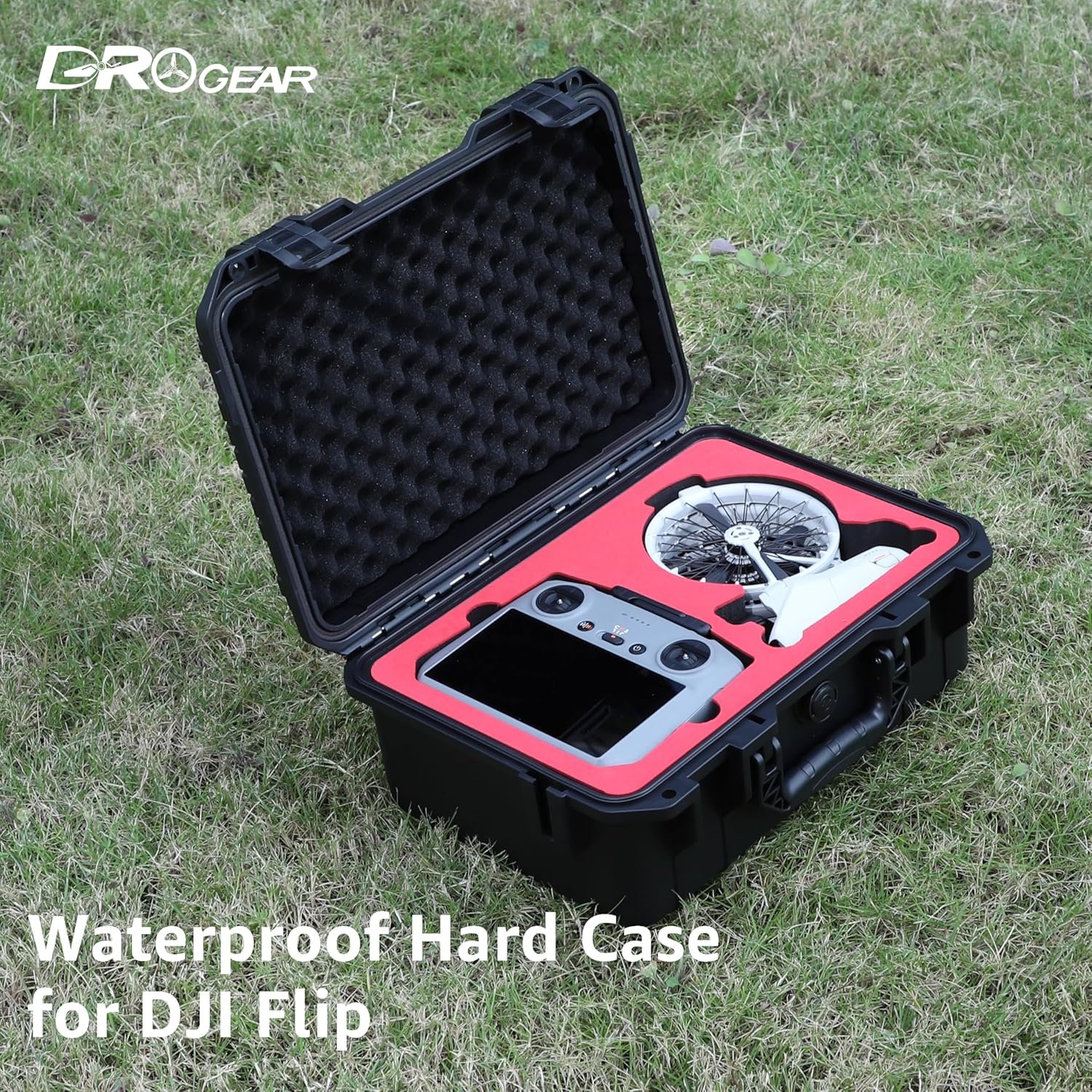 Travel Hard Case for DJI Flip, Fly More Combo | Holds Up to 7 Batteries, Fits Drone, DJI RC 2 / RC-N3 Remote Controller, Charging Hub & Accessories | IP67 Waterproof, Shockproof, Dustproof - Image 8