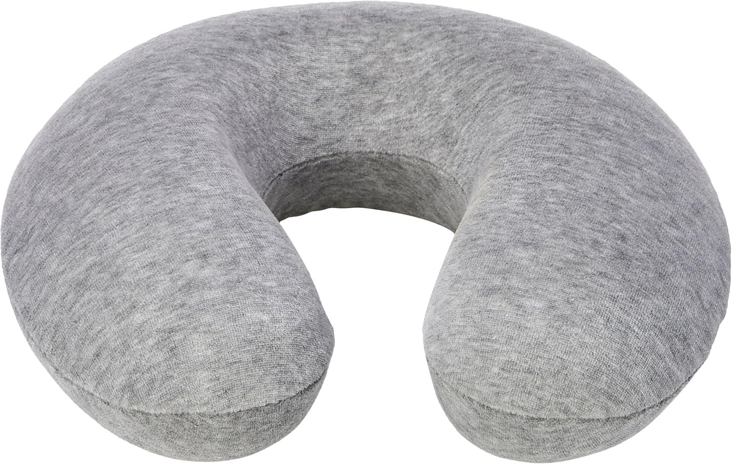 Amazon Basics Soft Memory Foam Semicircular Neck Pillow for Travel, Neck and Shoulder Support, Grey, Washable Cover - Image 4
