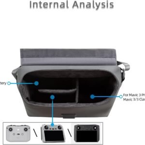 Travel Shoulder Bag for DJI Mavic 3 Pro/Mavic 3/ Mavic 3 Classic Drone Carrying Case Handbag Storage Bag with Adjustable Shoulder Strap(23.5 * 19.7 * 13.2cm/9.25 * 7.75 * 5.19inch)