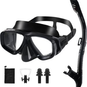 Snorkeling Set for Adults, Full Dry Snorkeling Mask Set for Adults, Anti-Fog Protection, Unisex,HD Panoramic View