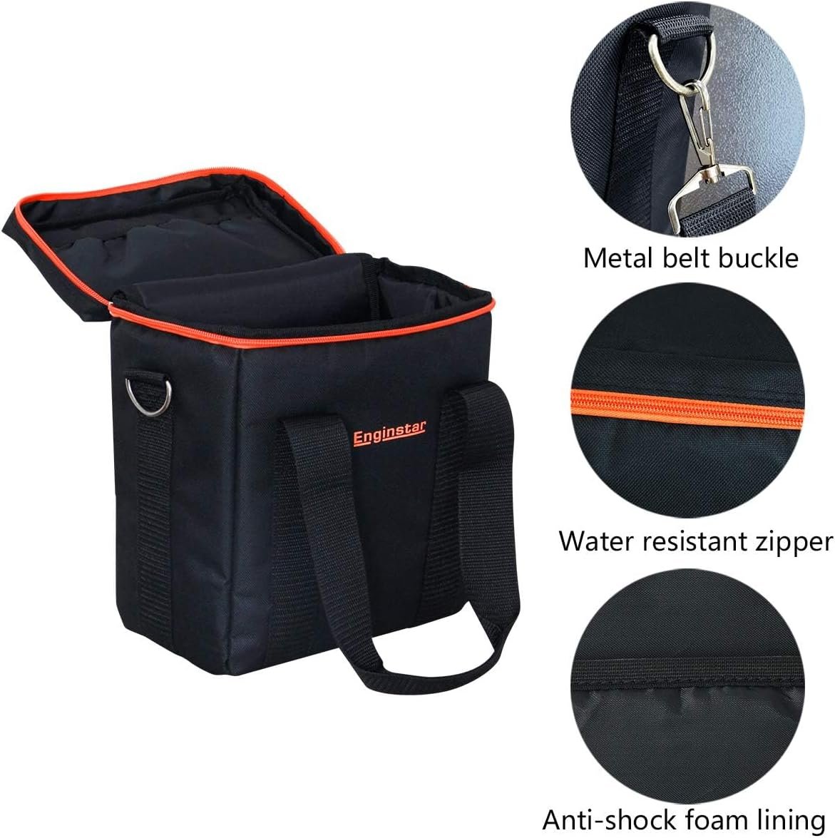 EnginStar Carrying Case Storage box 300W Power Station,Travel Business Lunch Bag, Shockproof Universal Compatible for Portable Power Station, Picnic Camping Wild Fishing Hunting - Image 3