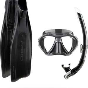 Cressi Pro Star Bag Diving Set, Freediving, Snorkeling, Pro Star Fins, Matrix Mask, Gamma Snorkel and Convenient Mesh Bag