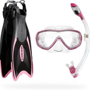 Cressi Adult Light Weight Premium Travel Snorkel Set – Mask & Fins Made in Italy – Palau Set: by Cressi, Quality Since 1946