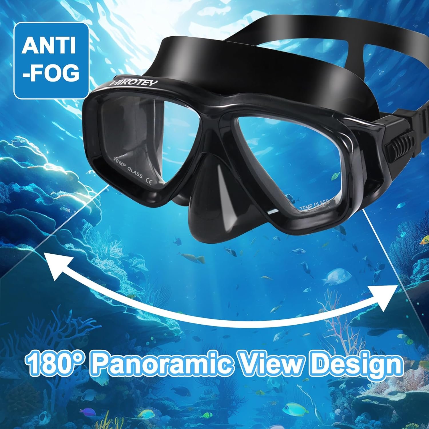 Snorkeling Set for Adults, Full Dry Snorkeling Mask Set for Adults, Anti-Fog Protection, Unisex,HD Panoramic View - Image 3