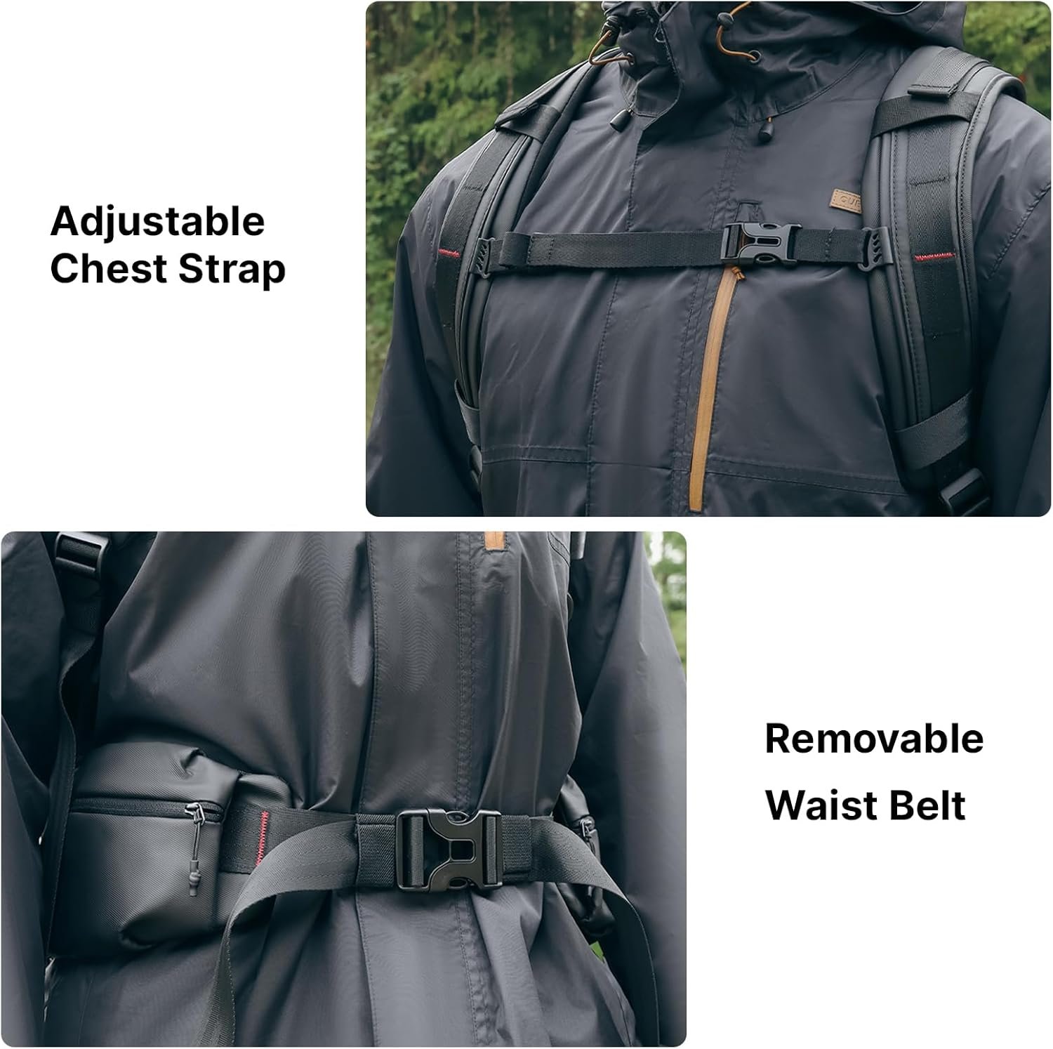 ULANZI BP10 35L Hardshell Camera Backpack, Professional Splash-proof Photography Camera Case Anti Theft Travel f Photographers Unisex Drone DSLR Mirrorless Camera Lens Tripod Holder 17'' Laptop Black - Image 8