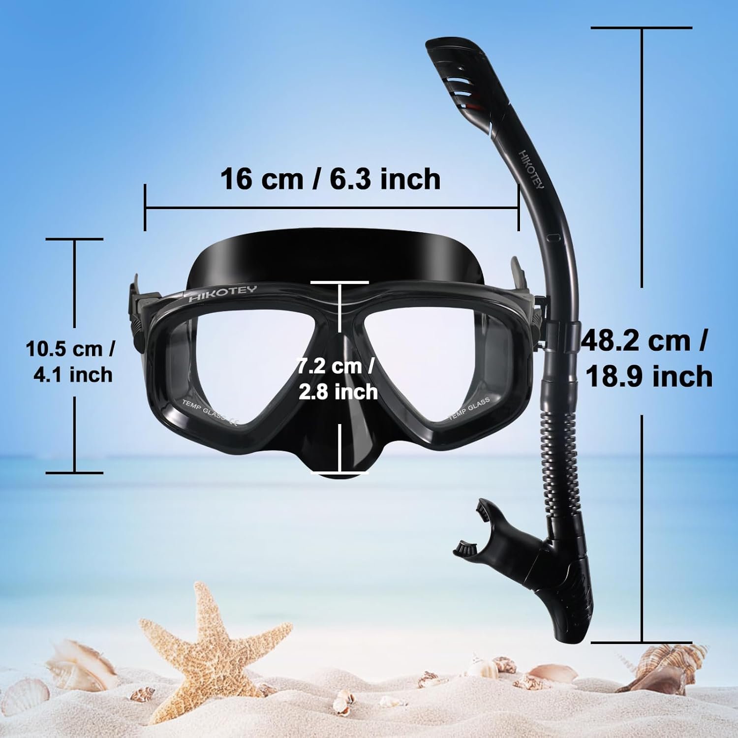 Snorkeling Set for Adults, Full Dry Snorkeling Mask Set for Adults, Anti-Fog Protection, Unisex,HD Panoramic View - Image 4