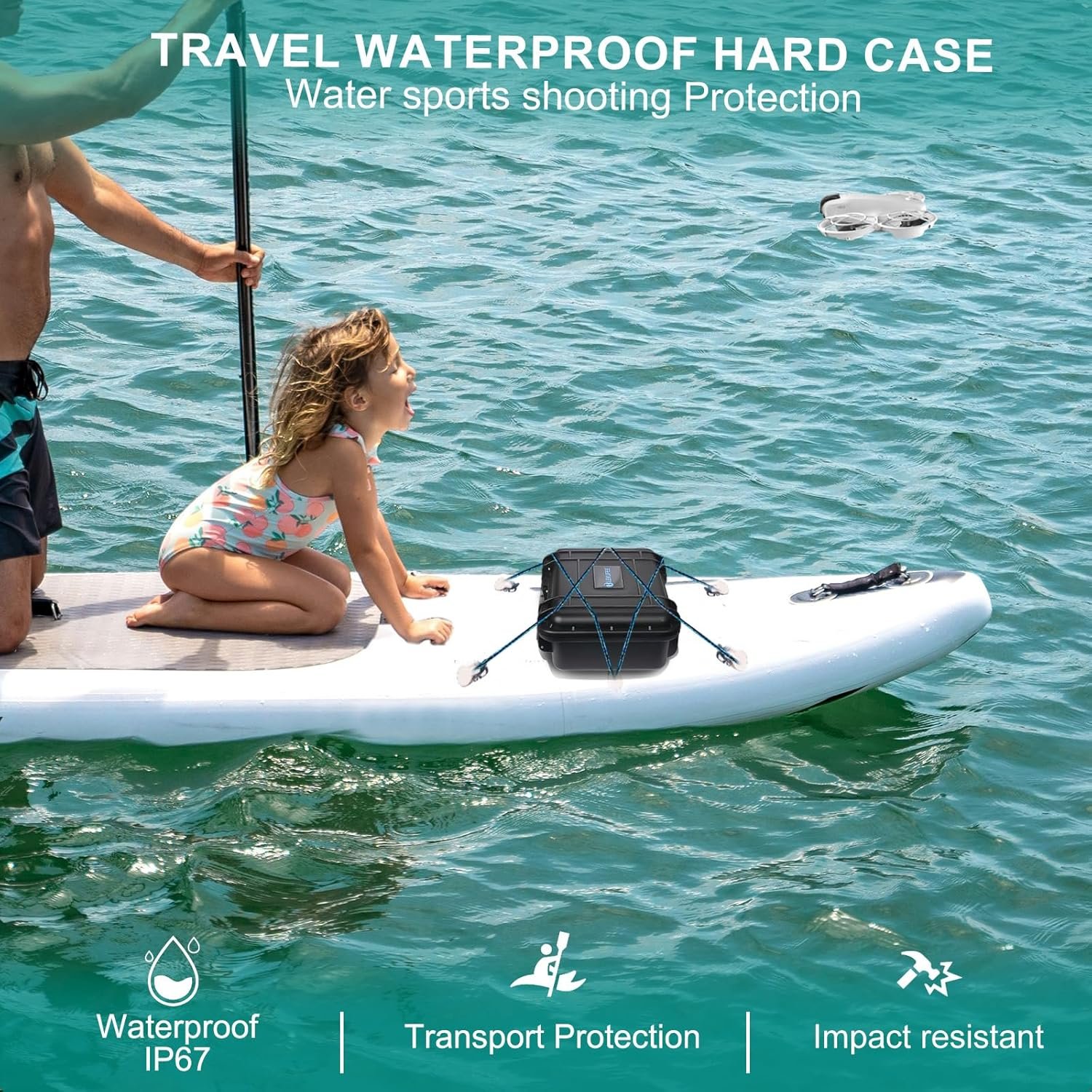 Lekufee Portable Waterproof Hard Case for DJI Neo 1 Drone (NOT for Neo 2), Fly More Combo, DJI RC N3/N2 Remote Controller and Accessories (Case Only) - Image 5