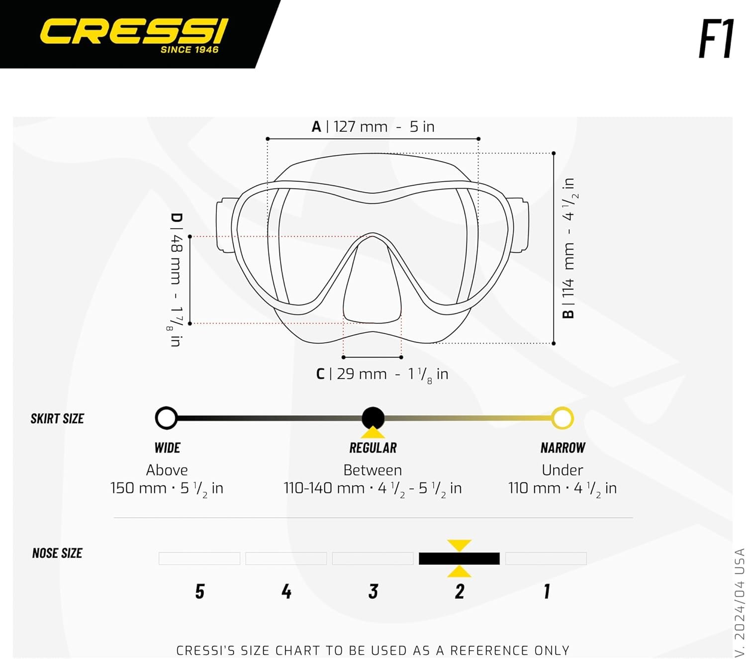 Cressi F1 Frameless Snorkel Mask - Low-Profile Snorkel Gear - Fold-Flat Snorkeling Gear for Adults - Comfort Fit & Scuba Mask - Image 5