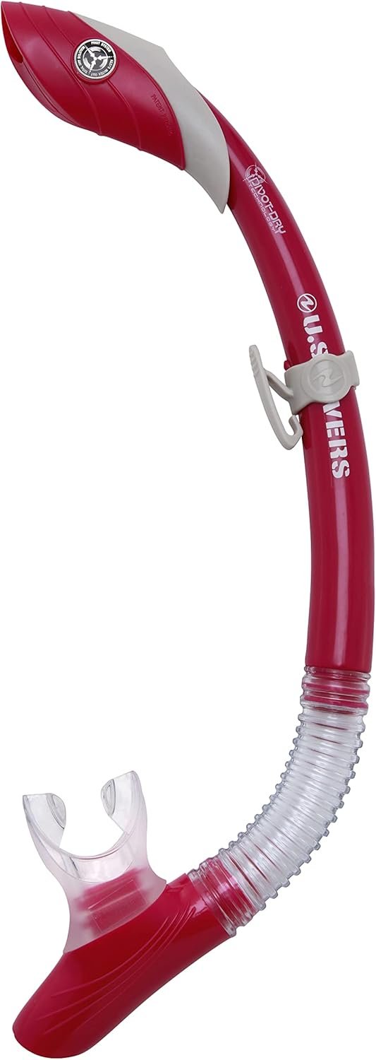U.S. Divers Cozumel Adult Snorkel Set - Anti-Fog PC Lens, Easy-Adjust Mask Buckles, Dry Top Snorkel, Adjustable Fin Buckles -Unisex Adult,Gray/Dark Pink,Large (9.5-11.5),SR3981022L - Image 3