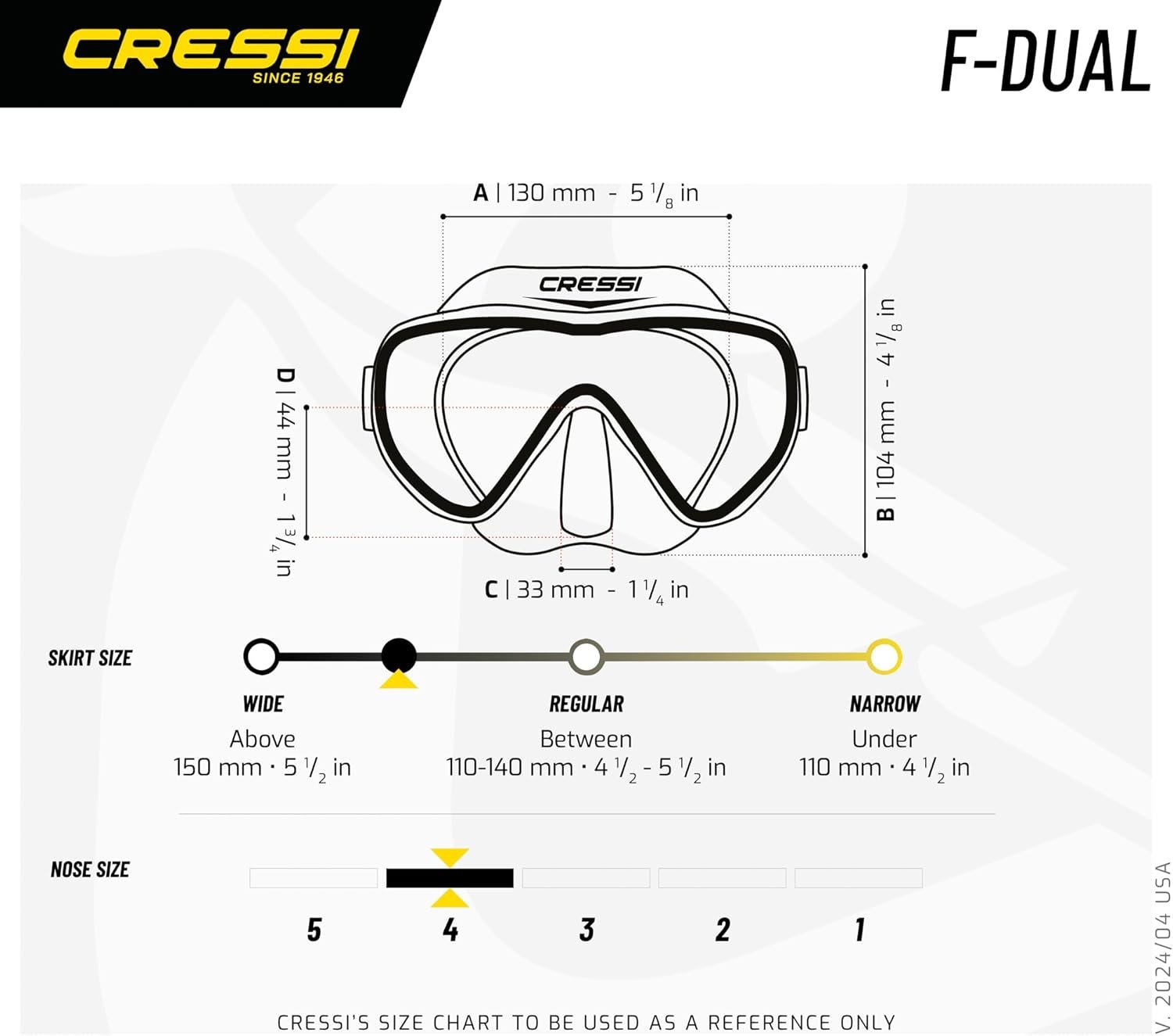 Cressi Single Lens Frameless Scuba Mask & Dry Snorkel for Snorkeling, Scuba Diving, F-Dual & Supernova Dry: Designed in Italy - Image 5