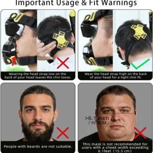 Full Face Snorkel Mask for Adults Teen, Snorkel Mask with Ear Equalization, Quick Release Anti-Leak and Anti-Fog with Mesh Bag for Snorkels, Portable Snorkeling Gear with Detachable Camera Mount, S/M