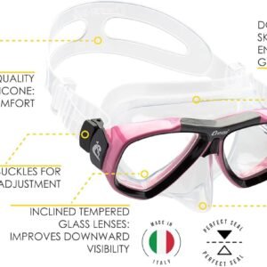 Cressi Adult Snorkel Kit- Lightweight Mask & Snorkel Combo for Snorkeling- Focus & Supernova Dry – Designed in Italy