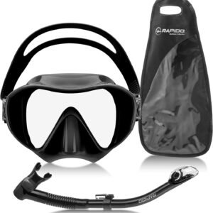 Phantom Aquatics Frameless Snorkel Mask Fin Snorkeling Set