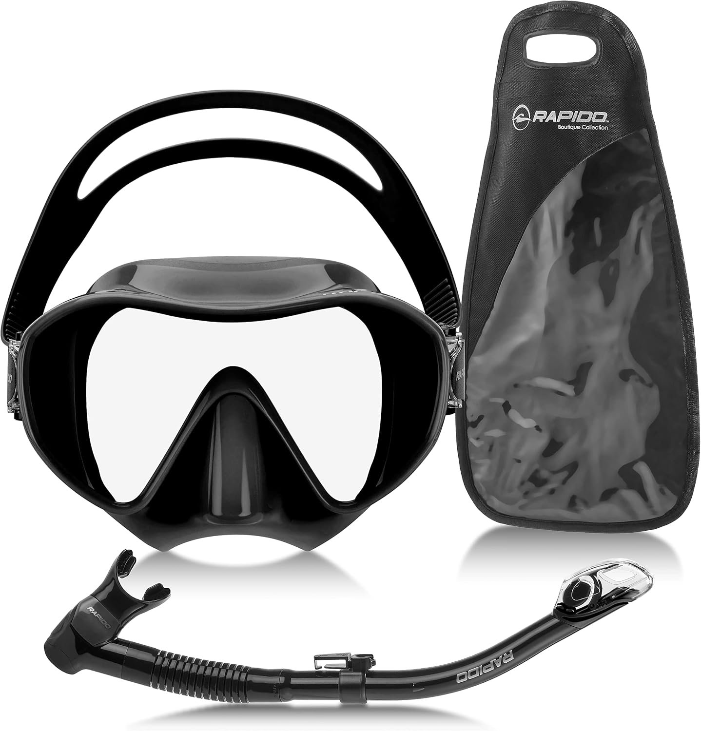 Phantom Aquatics Frameless Snorkel Mask Fin Snorkeling Set - Image 2