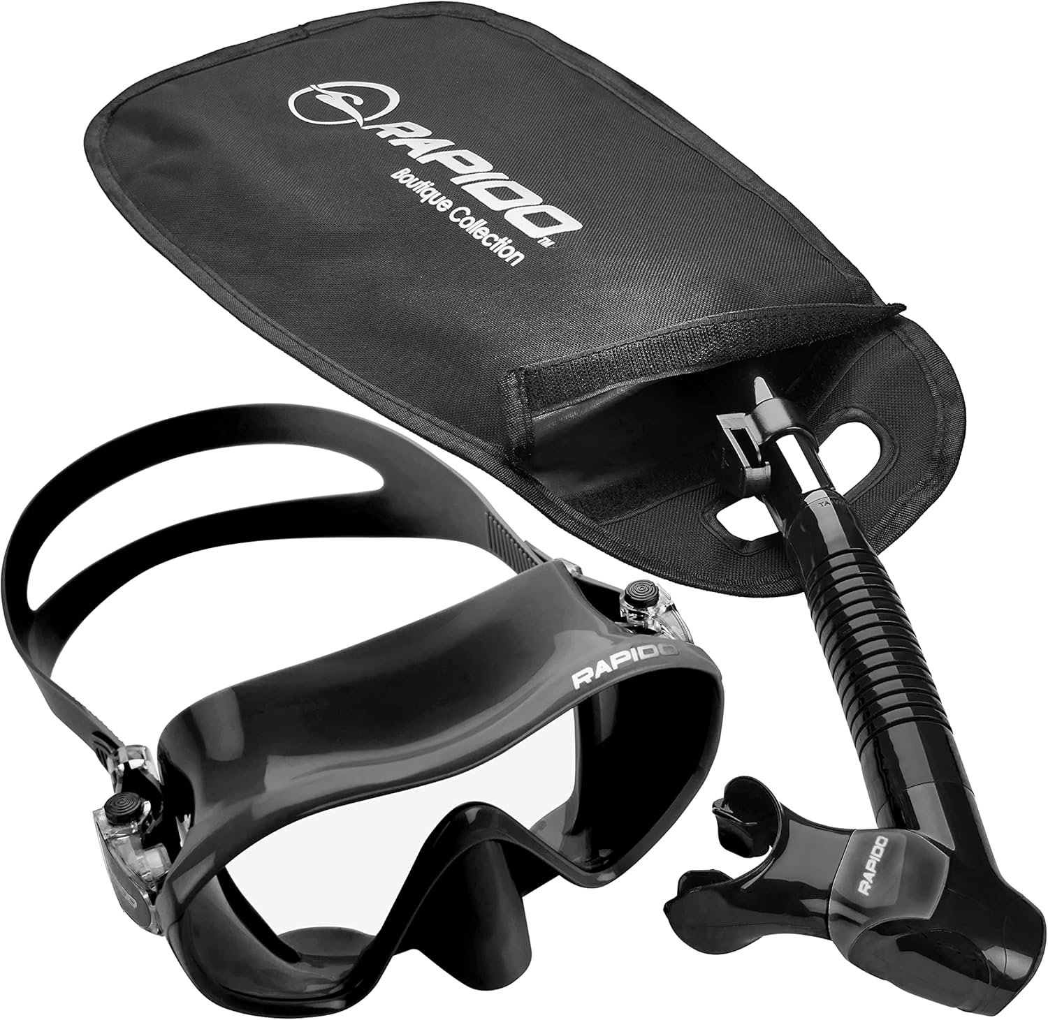 Phantom Aquatics Frameless Snorkel Mask Fin Snorkeling Set - Image 3