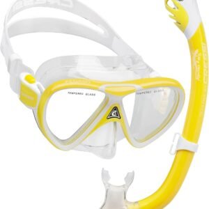 Cressi Snorkeling Silicone Set (mask & Dry Snorkel) for Kids Aged 5 to 15 Year Old – Ocean Junior: Designed in Italy