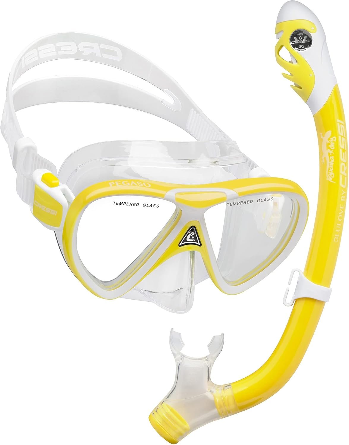 Cressi Snorkeling Silicone Set (mask & Dry Snorkel) for Kids Aged 5 to 15 Year Old - Ocean Junior: Designed in Italy