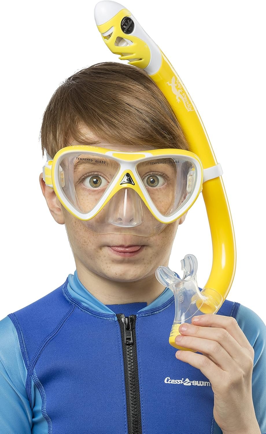Cressi Snorkeling Silicone Set (mask & Dry Snorkel) for Kids Aged 5 to 15 Year Old - Ocean Junior: Designed in Italy - Image 4