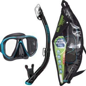 TUSA Sport Adult Powerview Mask and Dry Snorkel Combo